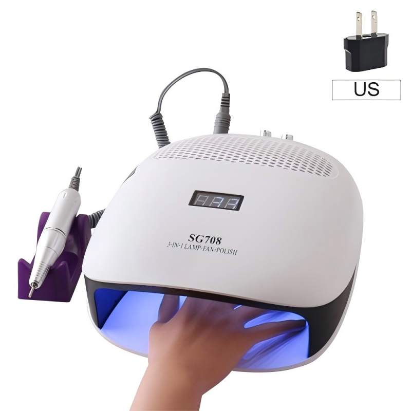 तकिए के साथ ट्रिपल-कॉम्बिनेशन हैंड-हेल्ड नेल लैंप